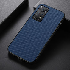 Funda Lujo Cuero Carcasa B05H para Xiaomi Redmi Note 11 Pro 4G Azul