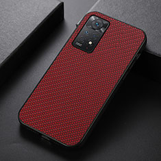 Funda Lujo Cuero Carcasa B05H para Xiaomi Redmi Note 11 Pro 4G Rojo