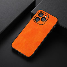 Funda Lujo Cuero Carcasa B06H para Huawei Honor 60 SE 5G Naranja