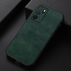 Funda Lujo Cuero Carcasa B06H para Oppo A16 Verde