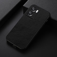 Funda Lujo Cuero Carcasa B06H para Oppo A77 5G Negro