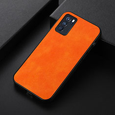 Funda Lujo Cuero Carcasa B06H para Oppo Reno6 Pro 5G India Naranja