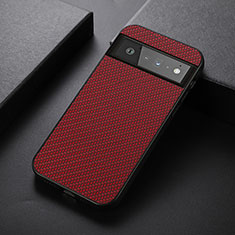 Funda Lujo Cuero Carcasa B07H para Google Pixel 6 Pro 5G Rojo