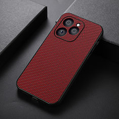 Funda Lujo Cuero Carcasa B07H para Huawei Honor 60 SE 5G Rojo