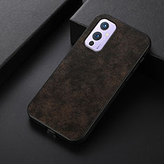 Funda Lujo Cuero Carcasa B07H para OnePlus 9 5G Marron