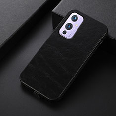 Funda Lujo Cuero Carcasa B07H para OnePlus 9 5G Negro