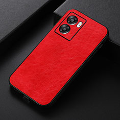 Funda Lujo Cuero Carcasa B07H para OnePlus Nord N300 5G Rojo