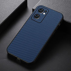 Funda Lujo Cuero Carcasa B07H para Oppo Find X5 Lite 5G Azul