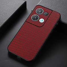 Funda Lujo Cuero Carcasa B07H para Oppo Reno8 Pro 5G Rojo