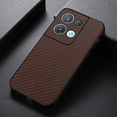 Funda Lujo Cuero Carcasa B07H para Oppo Reno8 Pro+ Plus 5G Marron