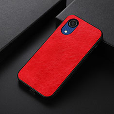 Funda Lujo Cuero Carcasa B07H para Samsung Galaxy A03 Core Rojo