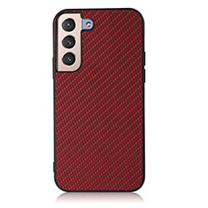 Funda Lujo Cuero Carcasa B07H para Samsung Galaxy S21 FE 5G Rojo