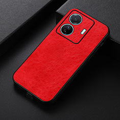 Funda Lujo Cuero Carcasa B07H para Vivo iQOO Z6 Pro 5G Rojo