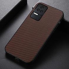 Funda Lujo Cuero Carcasa B07H para Xiaomi Redmi K50 5G Marron