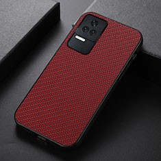 Funda Lujo Cuero Carcasa B07H para Xiaomi Redmi K50 5G Rojo