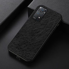 Funda Lujo Cuero Carcasa B07H para Xiaomi Redmi Note 12 Pro 4G Negro