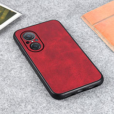 Funda Lujo Cuero Carcasa B08H para Huawei Honor 50 SE 5G Rojo