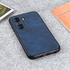 Funda Lujo Cuero Carcasa B08H para Huawei Honor 60 Pro 5G Azul