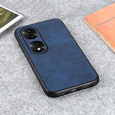 Funda Lujo Cuero Carcasa B08H para Huawei Honor 70 Pro+ Plus 5G Azul