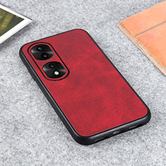 Funda Lujo Cuero Carcasa B08H para Huawei Honor 70 Pro+ Plus 5G Rojo