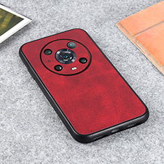 Funda Lujo Cuero Carcasa B08H para Huawei Honor Magic4 Pro 5G Rojo