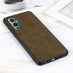 Funda Lujo Cuero Carcasa B08H para OnePlus 9 Pro 5G Verde