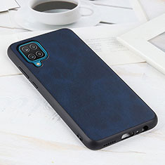 Funda Lujo Cuero Carcasa B08H para Samsung Galaxy A12 Azul