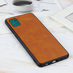 Funda Lujo Cuero Carcasa B08H para Samsung Galaxy A22s 5G Marron