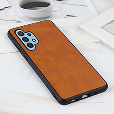 Funda Lujo Cuero Carcasa B08H para Samsung Galaxy A32 4G Marron