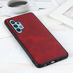 Funda Lujo Cuero Carcasa B08H para Samsung Galaxy A32 4G Rojo