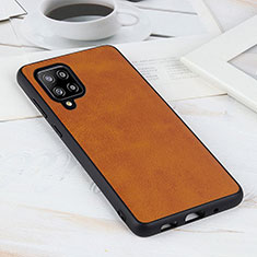 Funda Lujo Cuero Carcasa B08H para Samsung Galaxy A42 5G Marron