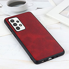 Funda Lujo Cuero Carcasa B08H para Samsung Galaxy A52 5G Rojo