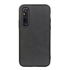 Funda Lujo Cuero Carcasa B08H para Sony Xperia 1 V Negro