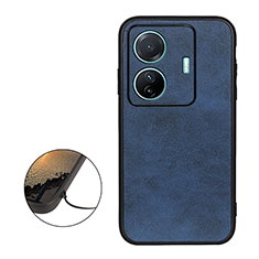 Funda Lujo Cuero Carcasa B08H para Vivo T1 5G Azul