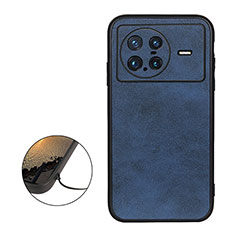 Funda Lujo Cuero Carcasa B08H para Vivo X Note Azul