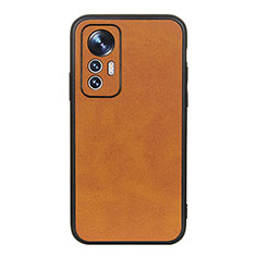 Funda Lujo Cuero Carcasa B08H para Xiaomi Mi 12 Lite 5G Marron