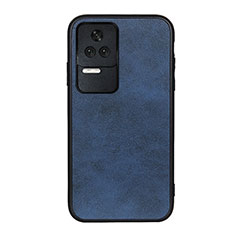 Funda Lujo Cuero Carcasa B08H para Xiaomi Poco F4 5G Azul