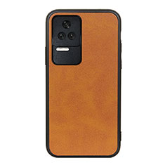 Funda Lujo Cuero Carcasa B08H para Xiaomi Poco F4 5G Marron