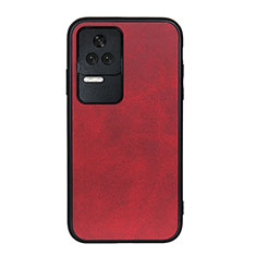 Funda Lujo Cuero Carcasa B08H para Xiaomi Poco F4 5G Rojo