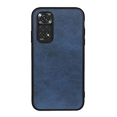 Funda Lujo Cuero Carcasa B08H para Xiaomi Redmi Note 11 4G (2022) Azul