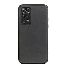 Funda Lujo Cuero Carcasa B08H para Xiaomi Redmi Note 11 4G (2022) Negro