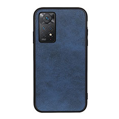 Funda Lujo Cuero Carcasa B08H para Xiaomi Redmi Note 11 Pro 5G Azul