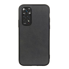 Funda Lujo Cuero Carcasa B08H para Xiaomi Redmi Note 11S 4G Negro