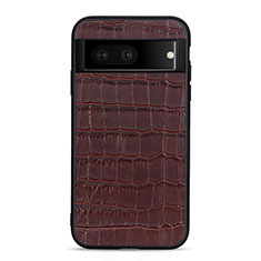 Funda Lujo Cuero Carcasa B12H para Google Pixel 7 5G Marron