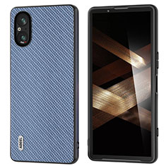 Funda Lujo Cuero Carcasa BH3 para Sony Xperia 5 V Azul Cielo