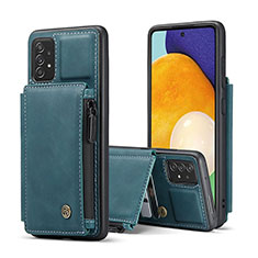 Funda Lujo Cuero Carcasa C01S para Samsung Galaxy A52 4G Azul