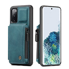 Funda Lujo Cuero Carcasa C01S para Samsung Galaxy S20 Lite 5G Azul