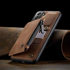 Funda Lujo Cuero Carcasa C03S para Samsung Galaxy S21 FE 5G Marron Claro