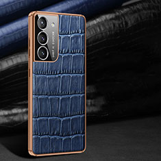 Funda Lujo Cuero Carcasa C09 para Samsung Galaxy S21 FE 5G Azul
