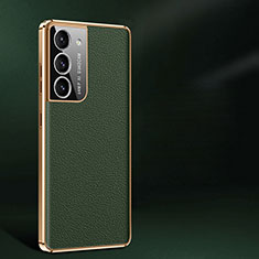 Funda Lujo Cuero Carcasa C10 para Samsung Galaxy S21 FE 5G Verde